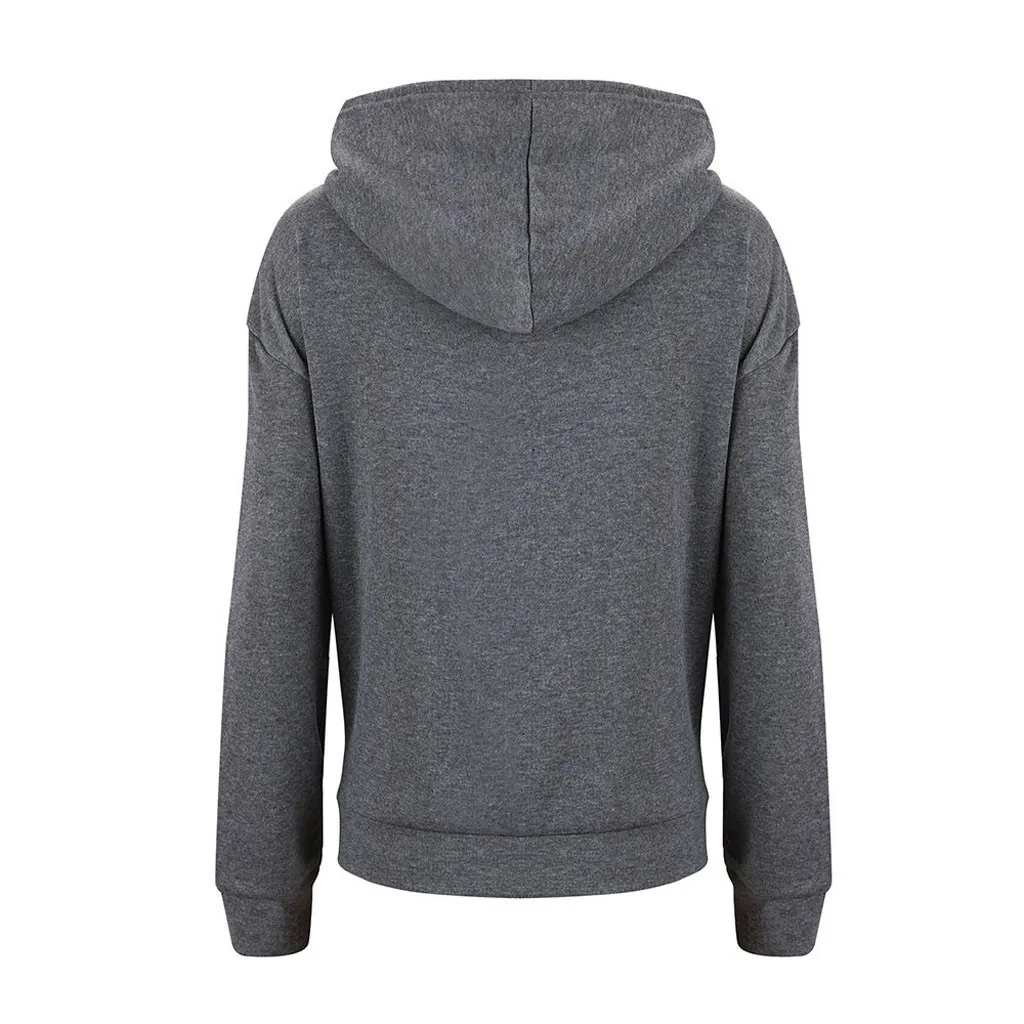 

Fashion Hoodies Women 2019 Loose Solid Color Button Hooded Sweatshirt Hoodie Tracksuit Sweat Coat Casual Sportswear Pullover