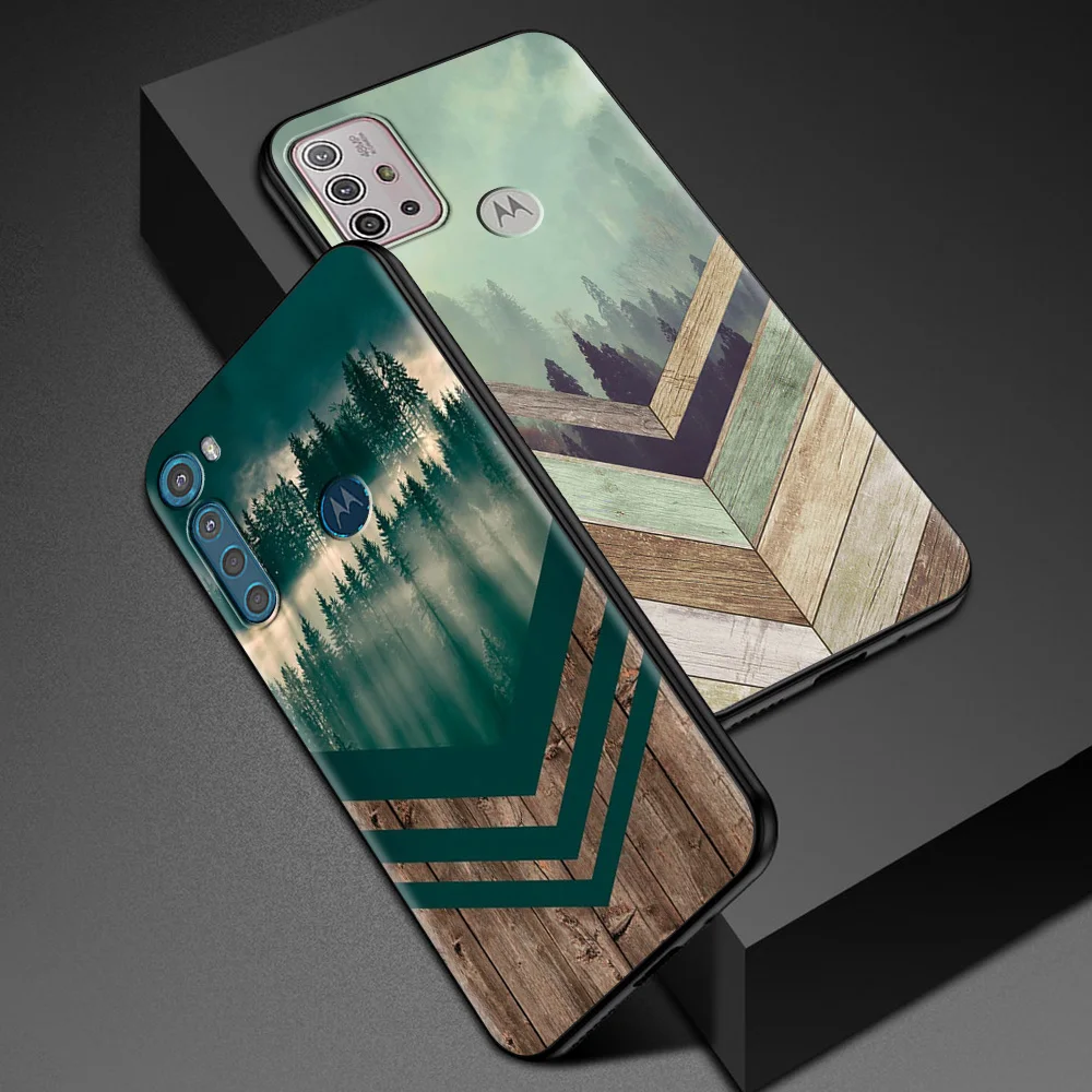 wood nature pattern for motorola one fusion case for moto g10 g9 g8 plus play power one g20 g30 g40 g50 g60 edge 20 phone shell free global shipping