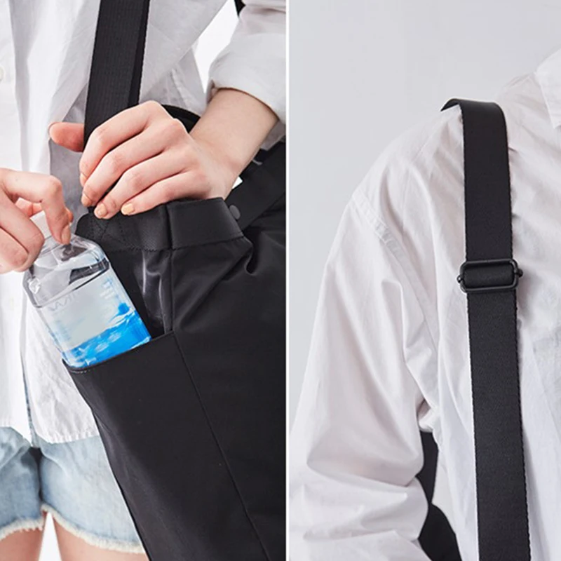 

Nylon Handbag Solid Color Multi-Function Large Capacity Unisex Office Casual Shoulder Messenger Bag