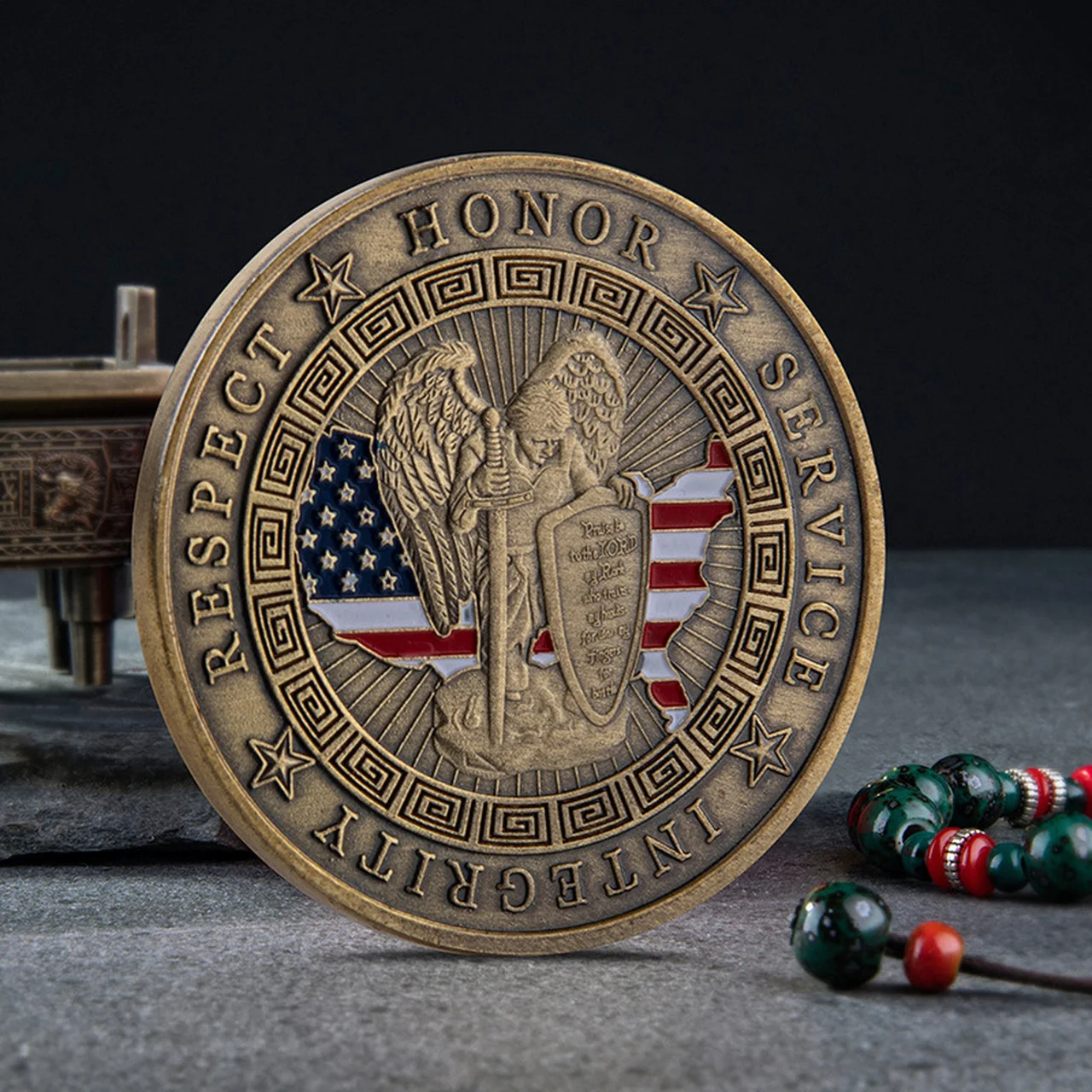 

U.S Military Commemorative Coin Paint Antique Coin Respect Honor Medal Commemorative Coin Home Decoration Collection