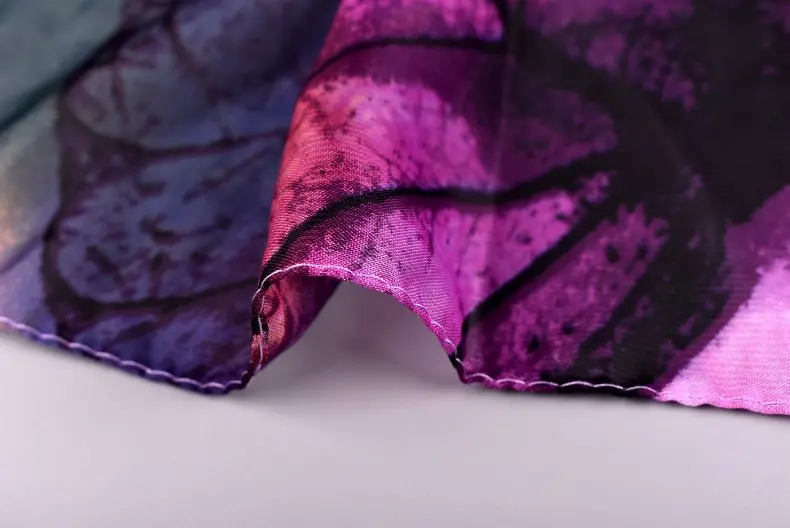 2020 New FAL/WIN Fantasy leaves chiffon scarf silk square hijab cool shawl ladies foulard femme Scarves hair bufanda mujer |