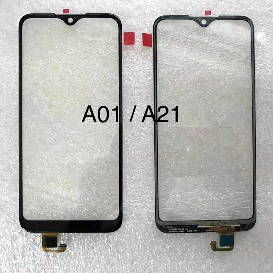 

Front Glass for Samsung A01 A21 M01 Touch Screen LCD High Quality TP Lens, Black Replacement