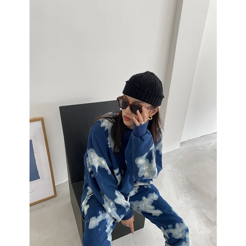 Sleepat 11 галстук окрашенная свитер женская футболка свободного кроя в Корейском