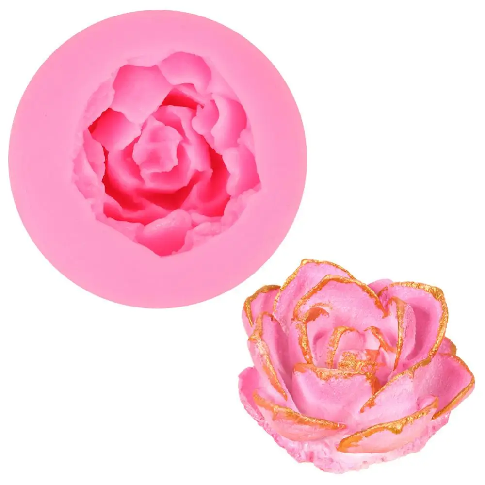 

Rose Flower shape Silicone Soap Molds For Soap Making Cake Decor Fondant Mold Supplies Aromatherapy plaster mold