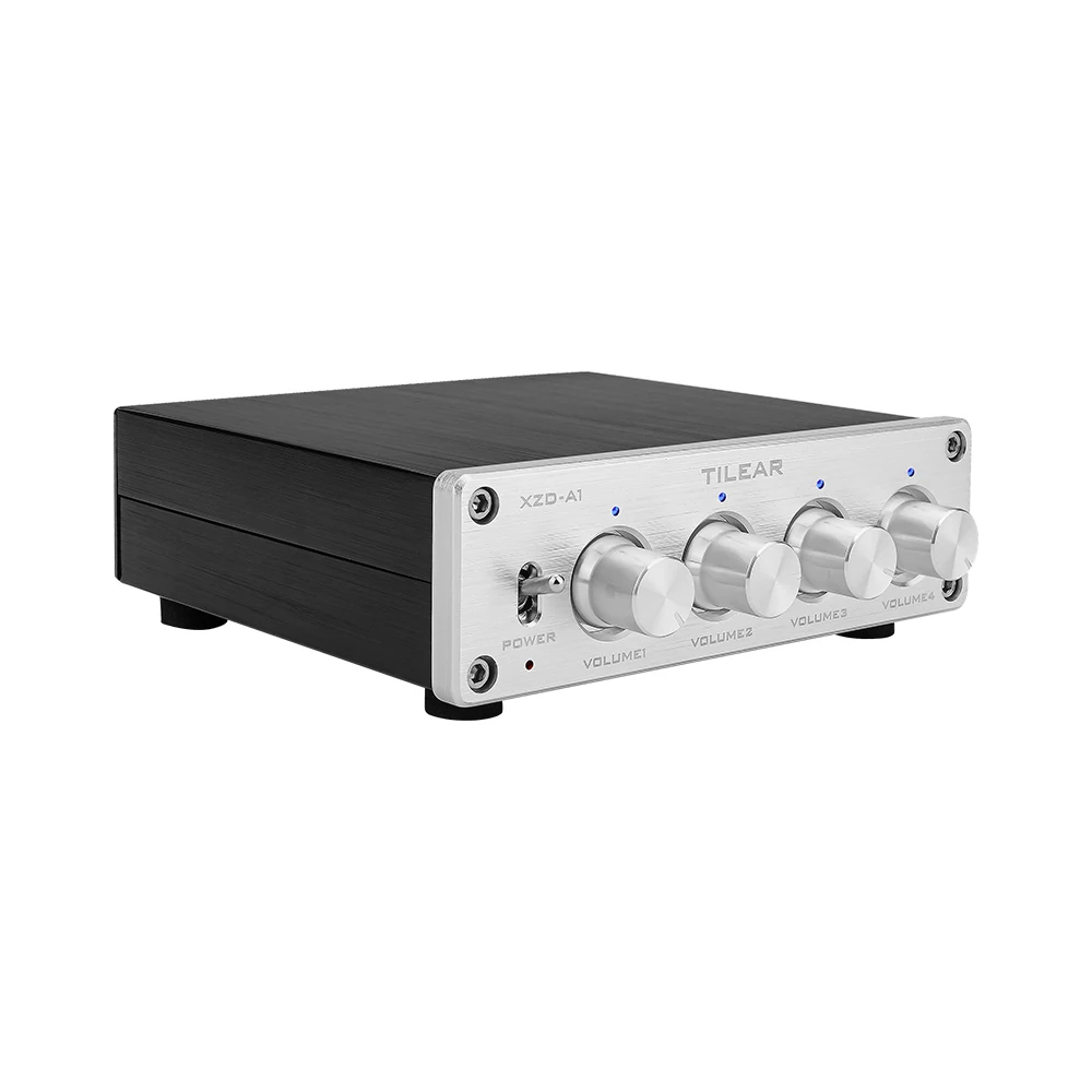 Аудио-Сплиттер Lossless 1 вход 4 выхода RCA дистрибьютор звука переключатель сигнала
