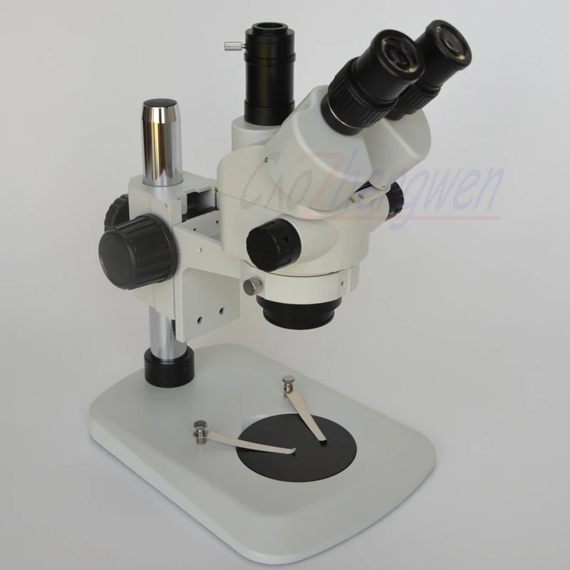

FYSCOPE 7X-45X Pillar Sector Base Simul Focal Trinocular Stereo Zoom Microscope + LED light Microscope