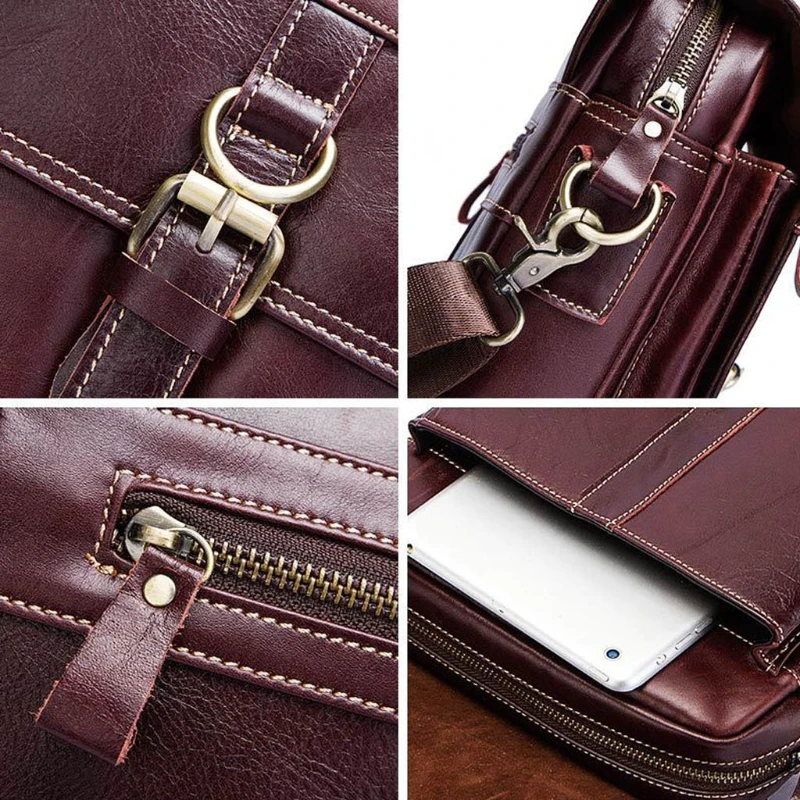 

Premium Quality Men PU Leather Classic Crossbody Shoulder Bag Tablet Messenger Bags Small Satchel Briefcase Handbag