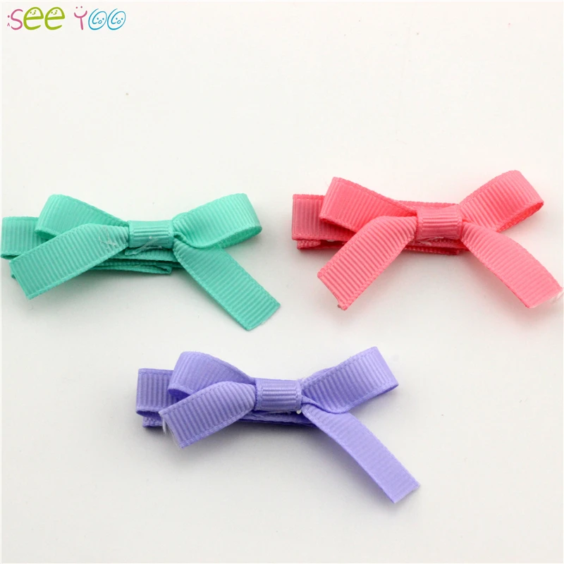 Новый стиль красочные мини ленты бант с заколками для волос bebe девушки шпильки