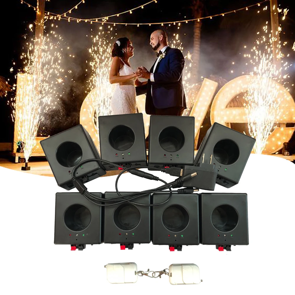 

BD08 CD08 Rechargeable Remote Control Pryo Receiver Wedding Machine Wireless Fireworks System Cold Fire Fountain For Party
