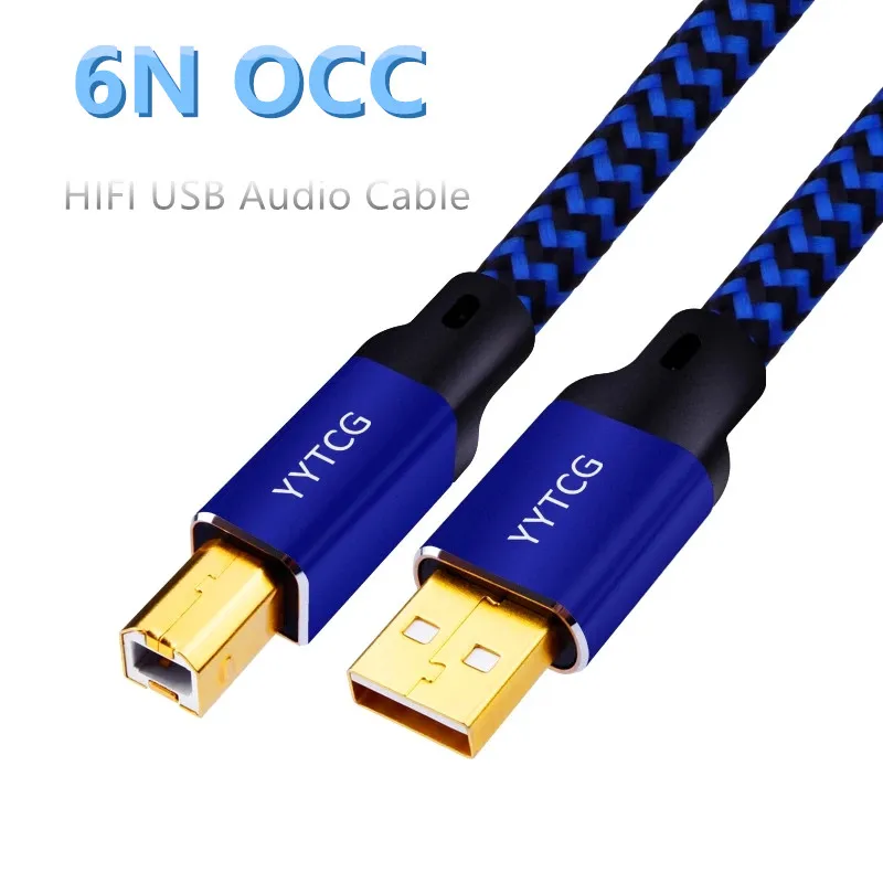

Hifi USB Cable Type A to Type B High Quality Hifi Data Audio Cable For DAC Speaker Monitor Blue 0.5M 1M 1.5M 2M 3M 5M