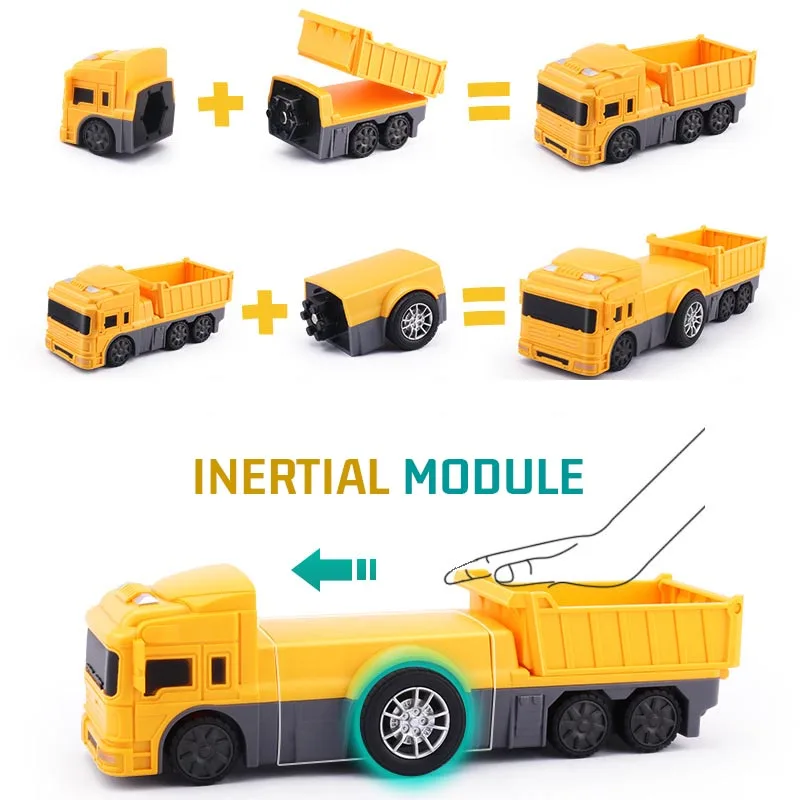

Early education storage bucket, DIY assembly, deformation building blocks, engineering car, children's toy puzzle magnetic set