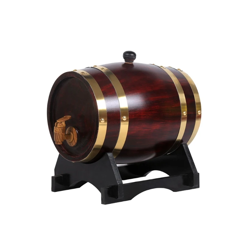 Wooden Wine Barrel Whisky Barrel Creative Wooden Barrel Wedding Decoration Wheel Barrel for storing Red Wine and Whiskey