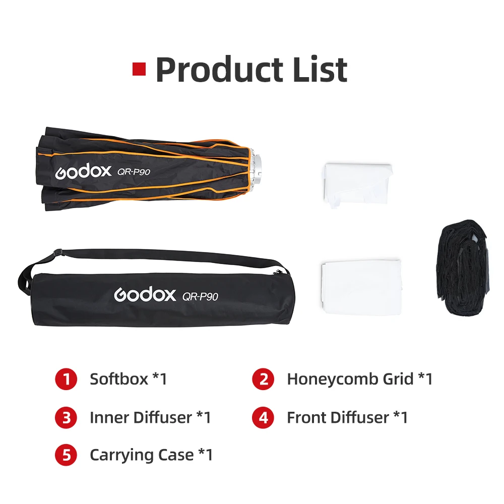 Godox QR-P70 QR-P90 QR-P120 70/90/120 см быстро отпустите параболический глубокий софтбокс +