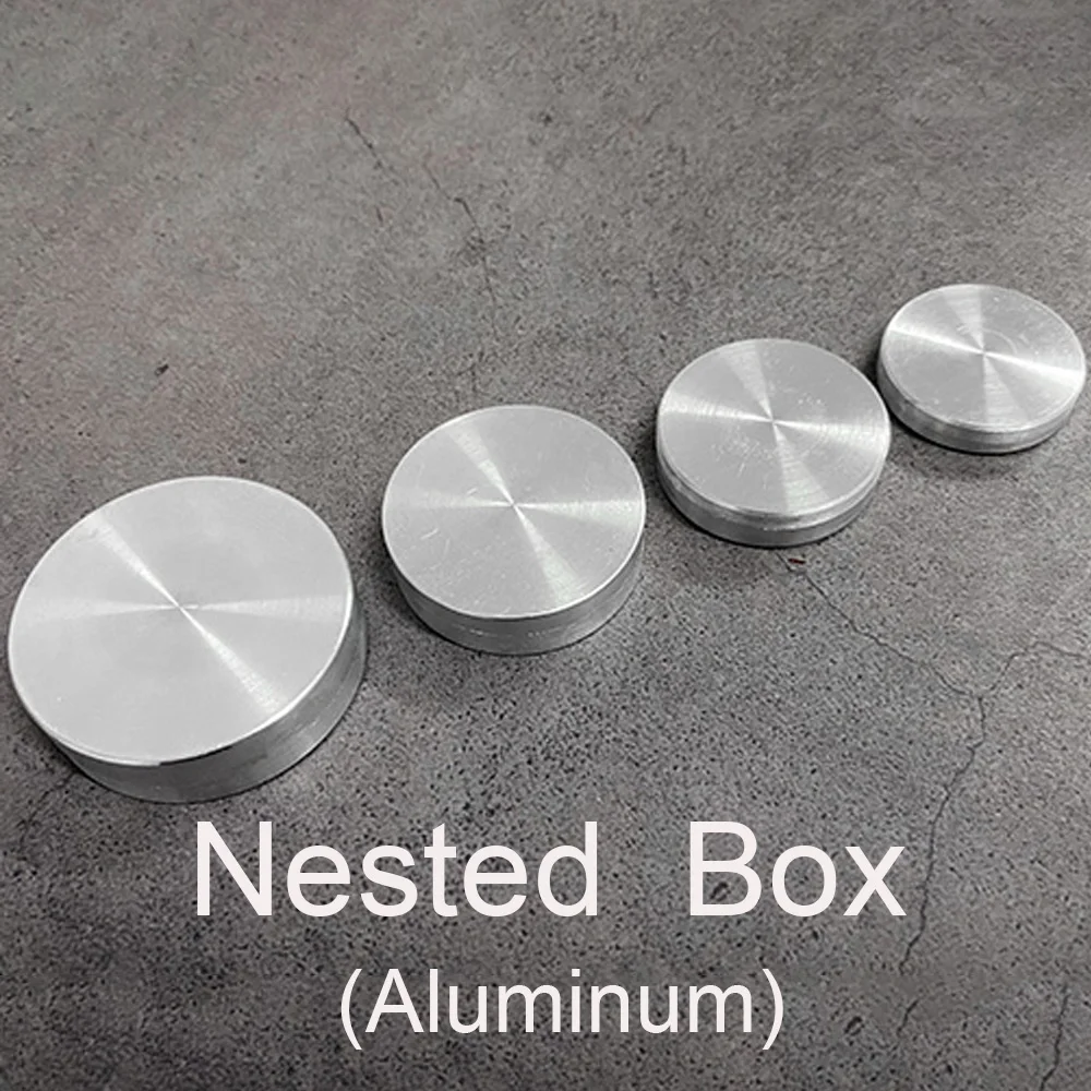 Nested Box (Aluminum) Magic Tricks Stage Close Up Magia Magicians Mentalism Illusions Gimmick Prop Coin Disappear Into Box Magie floating table super deluxe anti gravity box anti gravity candlestick stage close up illusions gimmick