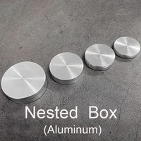 nested box aluminum magic tricks stage close up magia magicians mentalism illusions gimmick prop coin disappear into box magie