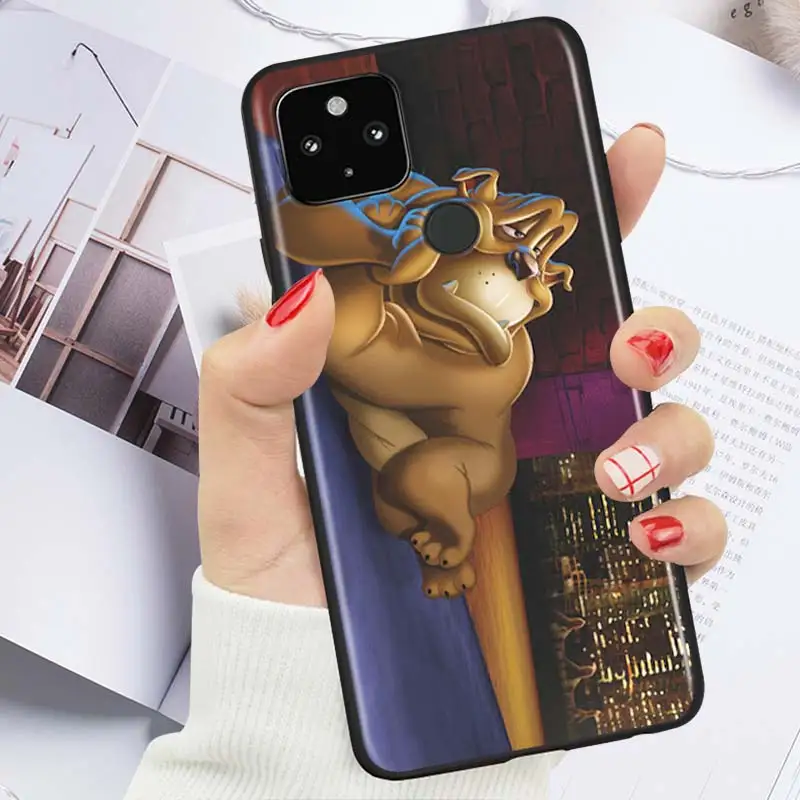 

Disney Oliver Company Shockproof Cover for Google Pixel 5 4 4A XL 5G Black Phone Case Shell Soft Fundas Coque Capa