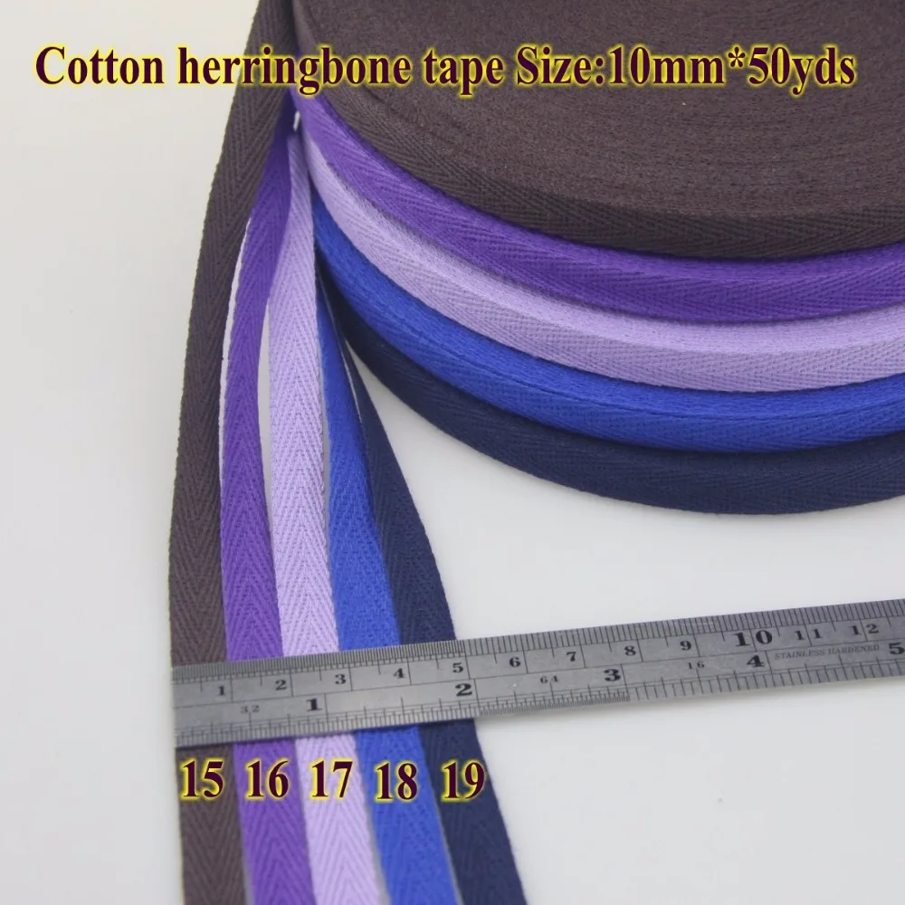 Лента из 100% хлопка в елочку/хлопчатобумажная лента с саржевым переплетением