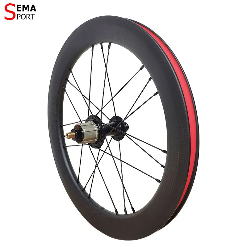 349SV7-WS Carbon 7speed 14/21holes Fnhon Bike 349 3sixty Folding Bicycle Wheels images - 6