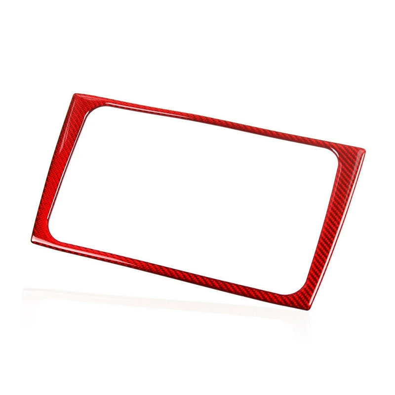 

Center Console CD NAV Panel Cover Frame Trim Sticker Carbon Fiber for Golf 6 MK6 2008 2009 2010 2011 2012 (Red)