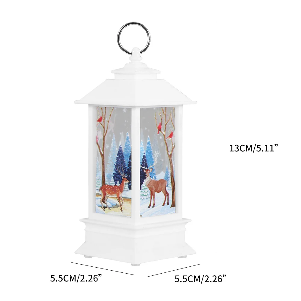 

Christmas Decoration Hanging Led Lantern Elk/Snowman/Santa Pattern Christmas Tree Decor Hanging Lanterns Home Decor Table Lamp