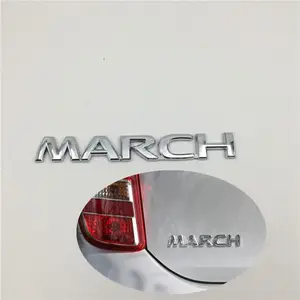 Для Nissan March эмблема задний багажник Хвост Логотип буквы наклейки
