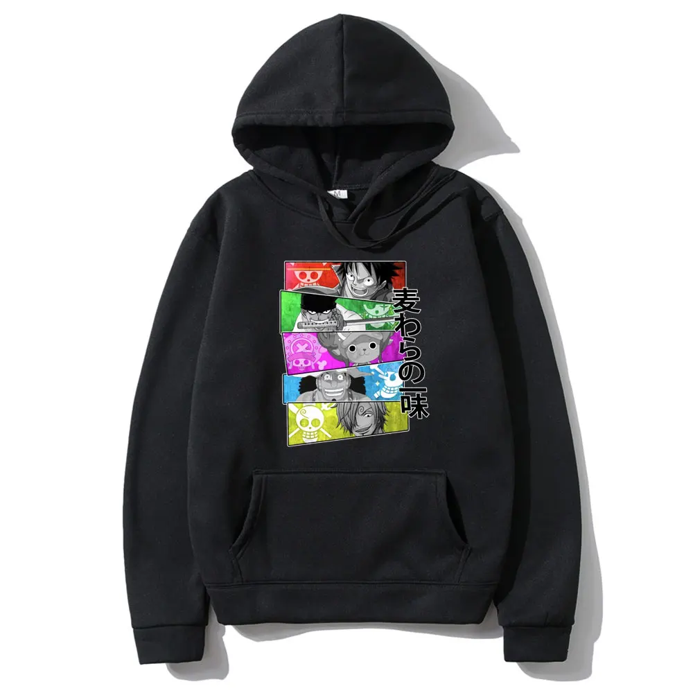 

Japanese Anime One Piece Luffy Hoodie Male Roronoa Zoro Usopp Sanji Tony Chopper Print Hoodies Man Woman Loose Sweatshirt Tops