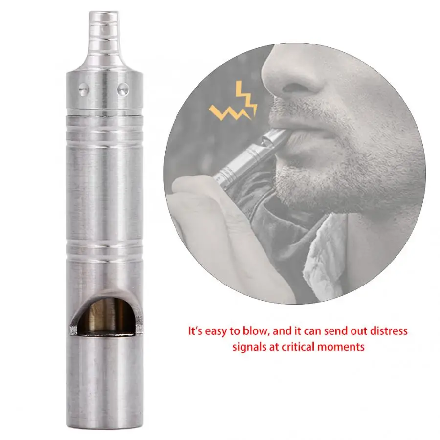 

High Decibel Outdoor Camping Alloy Whistle EDC Emergency Survival Whistle For Outdoor Tools