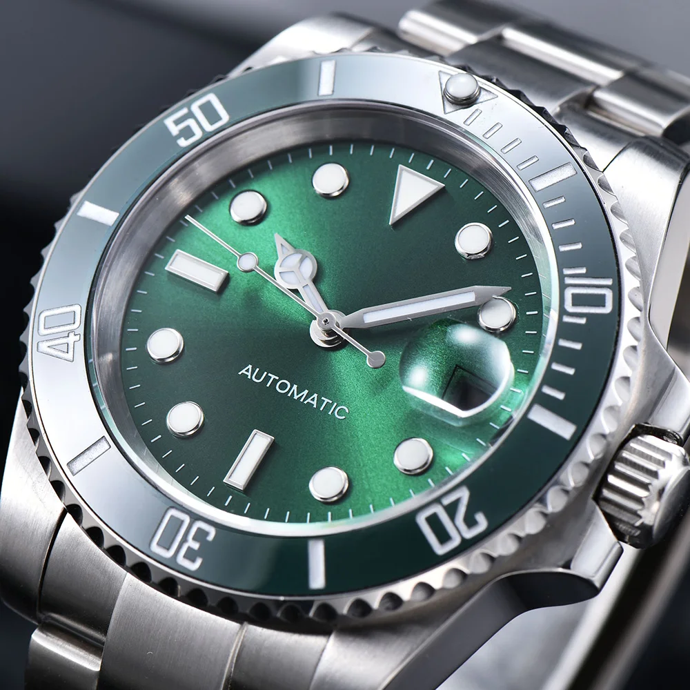 40 мм стерильный циферблат Автоматические механические часы ААА люксовый бренд