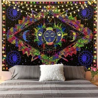 tapestry wall hanging abstract witch hippie psychedelic room decor aesthetic tapestries art yoga throw