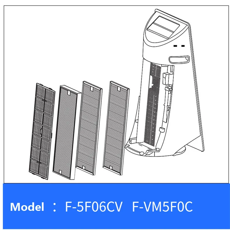 

Air Purifier HEPA Actived Carbon Filter for Panasonic F-5F06CV F-VM5F0C ZXMS40C Air Purifier Filters Replacement