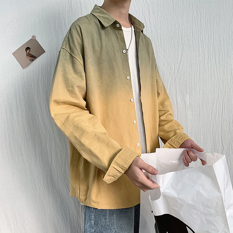 Рубашка с принтом тай дай корейская мода новинка на лето хлопковая свободная