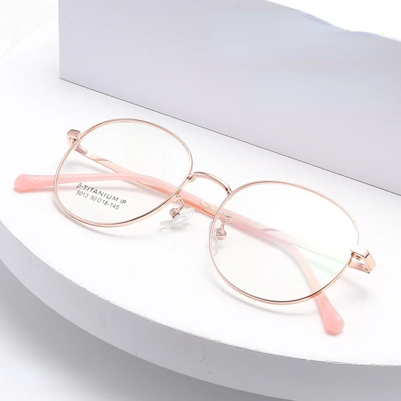 

Small Frame round Retro Myopia Glasses Frame Non-Magnetic Titanium Glasses Frame Wholesale Prescription Glasses 5013