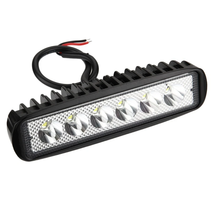 2 шт. 18 Вт рабочий светильник 6 светодиодов DRL для вождения противотуманная фара 12