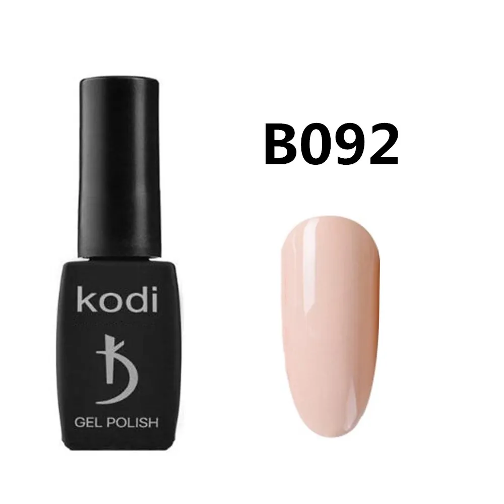 B092 Kodi Salon телесного цвета светодиодный Гель-лак для ногтей 12 мл Профессиональный стойкий УФ Гель-лак для ногтей сухой со светодиодной лампой - Цвет: B092