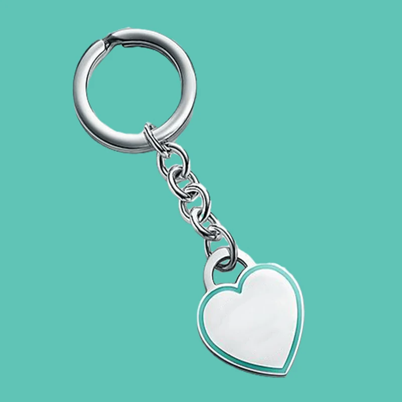 

2021 fashion classic heart key chain blue edge high quality key chain