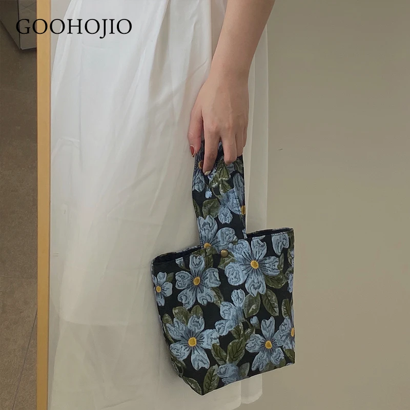 

2021 New Women's Handbag Fashion Versatile Leisure Blue Flower Women's Handbag Dating Daily Shopping Purses and Handbags