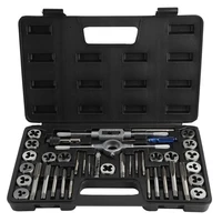 40pcs m3 m12 tap die set with wrenches and thread gauge heavy duty screw thread tap die wrench set