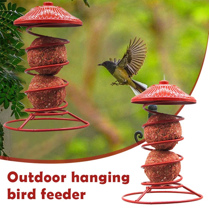 

Birds Feeder Squirrel Proof Metal Birds Feeder Wild Birds Feeders Automatic Hanging Fat Ball Holder Feeding Tool P7Ding
