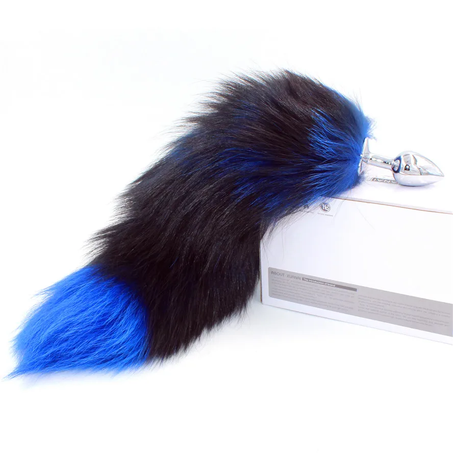 Fox Tails With Metal Anal Plug Sex Toys Butt Games Cosplay Role Play Toy Real Tail | Красота и здоровье