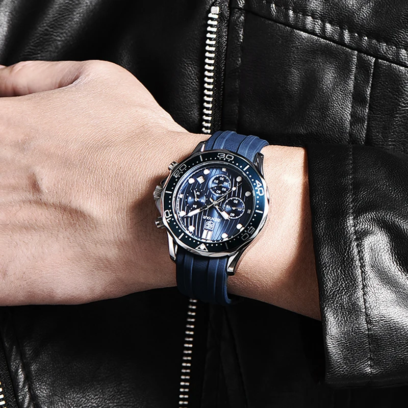 

BENYAR Fashion brand new men's watches quartz multi-function men chronograph top luxury waterproof men sports wristwatches 2020
