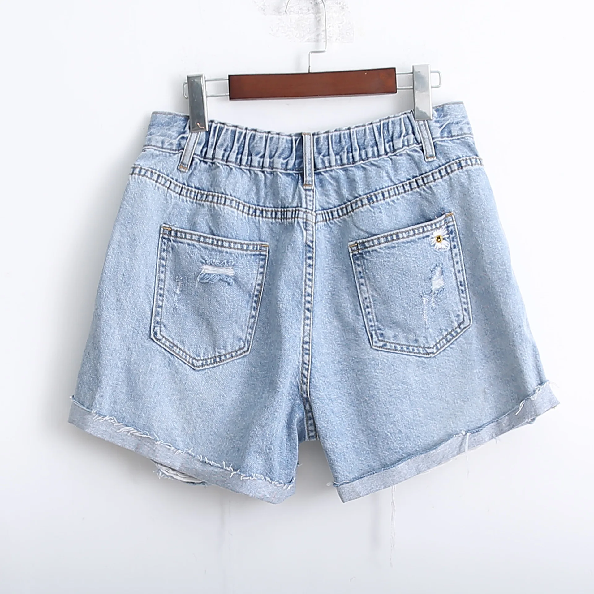 Женские летние джинсовые штаны женские синие шорты свободные модные брюки