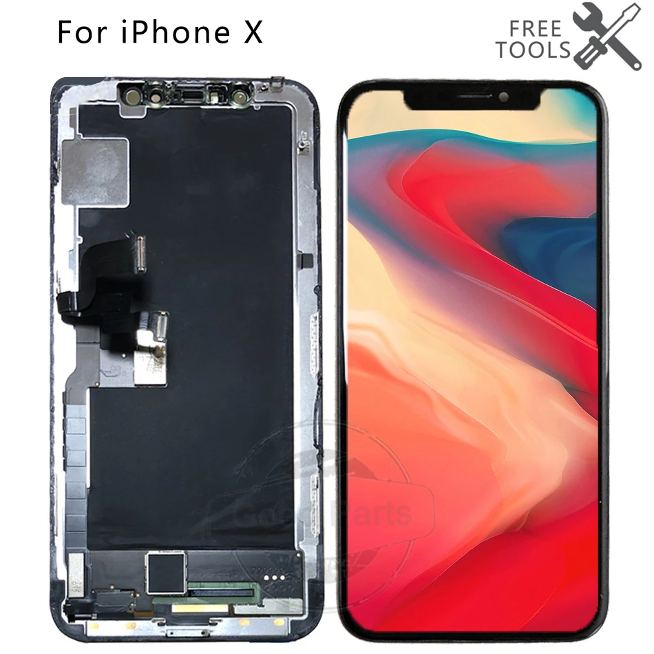 AMOLED LCD экран для iPhone X сенсорный дигитайзер дисплей замена AAA + Премиум качество 100%