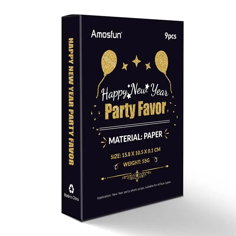 9 шт 2020 счастливый новый год очки для вечеринки фото стенд реквизит праздничные