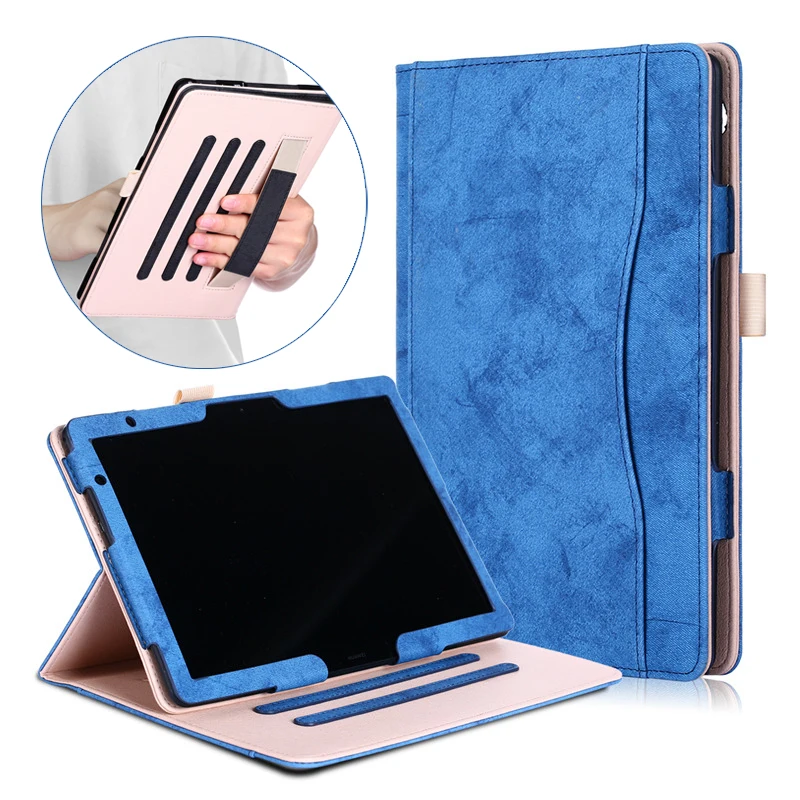 Чехол подставка из экокожи для Huawei MediaPad M5 Lite 10 1 дюйма Чехлы планшетов | Отзывы и видеообзор