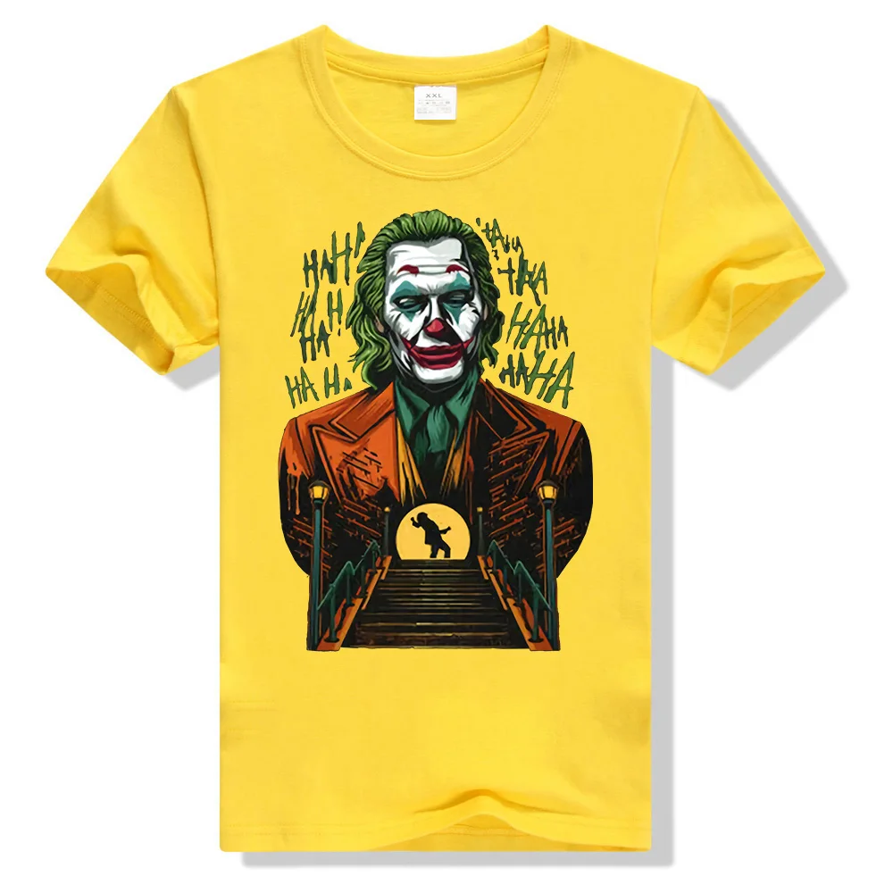 Цвет: желтый Reborn Clown Arthur Fleck Joaquin Phoenix Can You Call Me Joker черная футболка с фигуркой - Цвет: Цвет: желтый