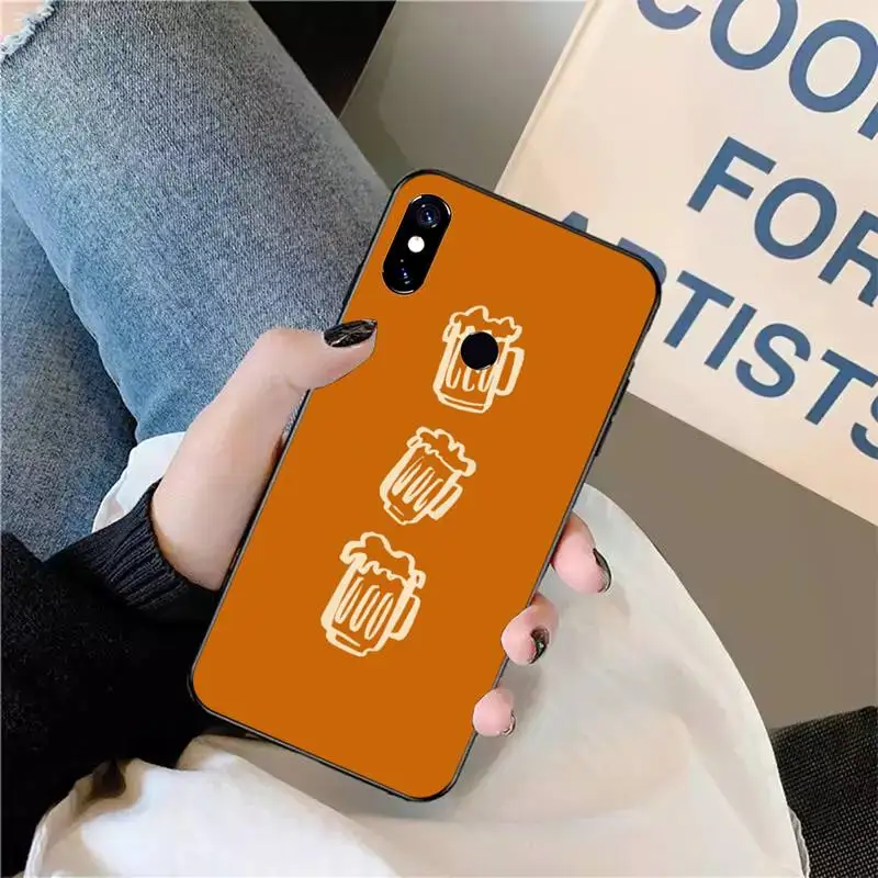

beer drink pattern Phone Case For Xiaomi Redmi note 7 8 9 t max3 s 10 pro lite