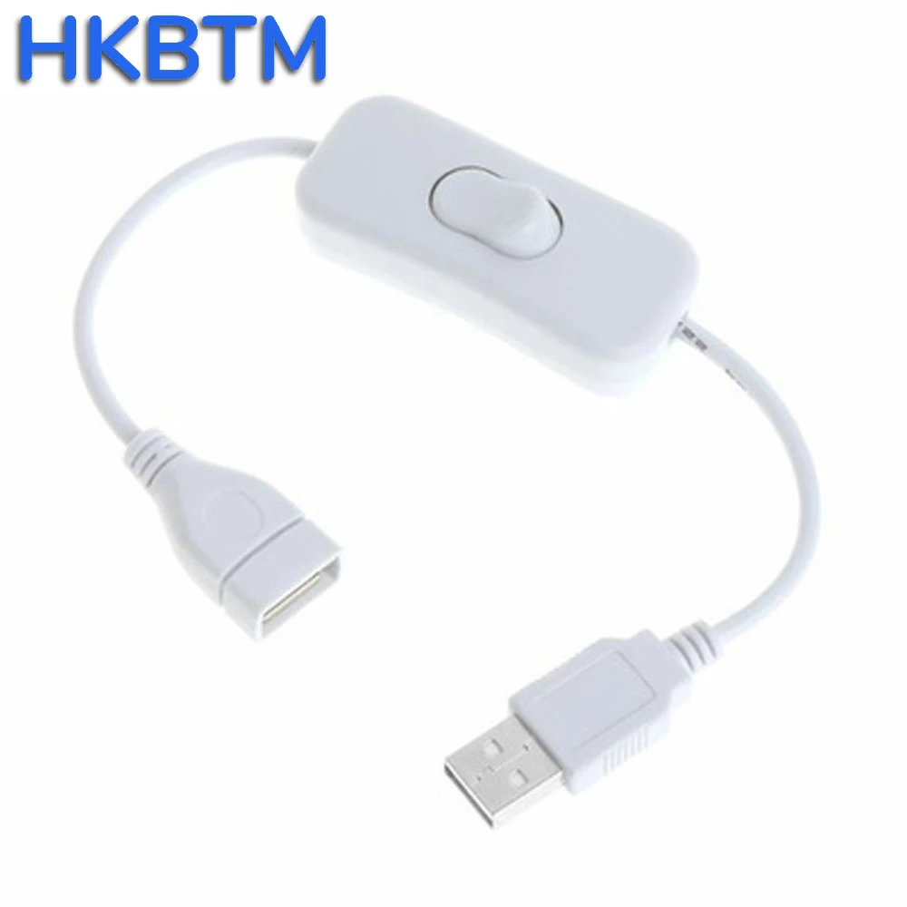 HKBTM 28 см USB-кабель с переключателем вкл/выкл кабель удлинитель для USB-лампы