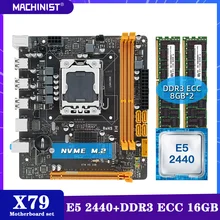 MACHINIST X79 Motherboard LGA 1356 Set Kit With Xeon E5 2440 Processor DDR3 ECC 16GB(2*8GB)RAM Memory NVME M.2 Mini DTX X79-5.33