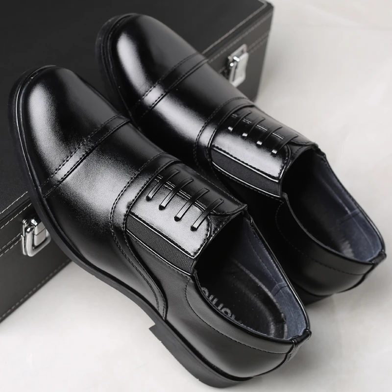 Men Shoes Unique Design Elegant Slip on Wedding Party Footwear Italian High-end Oxfords Luxury Business Office Leather Shoes