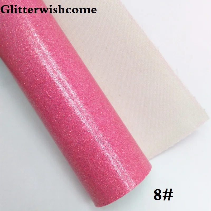 8 Glitterwishcome 30X134 см мини-рулон блестящая ткань винил для бантов гладкая блестящая кожа ткань искусственная кожа для бантов, GM200 - Цвет: 8